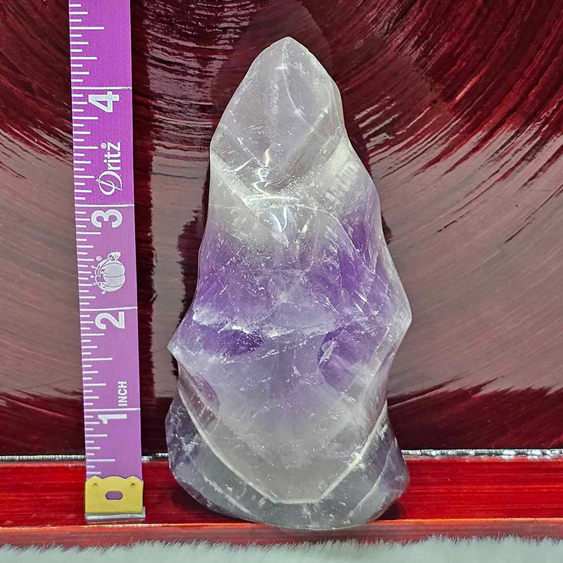 Chevron Amethyst Flame - 4.25"H