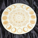 Bois à grille de cristal - Cycles lunaires - 12" de diamètre