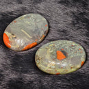 Palm Stone - Bloodstone African (Seftonite) - 2" x 3"