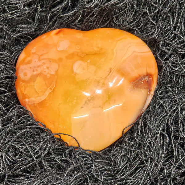 Puffy Heart Gemstone 2-3" - Carnelian Grade A