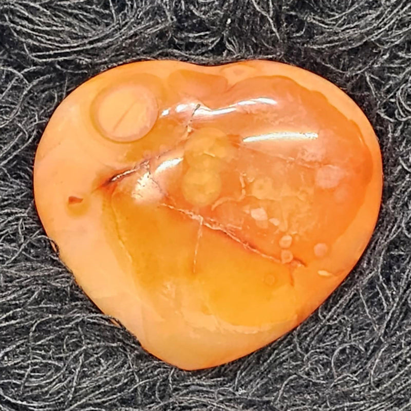 Puffy Heart Gemstone 2-3" - Carnelian Grade A