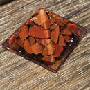Pyramid - 25-30mm - Orgone Red Jasper