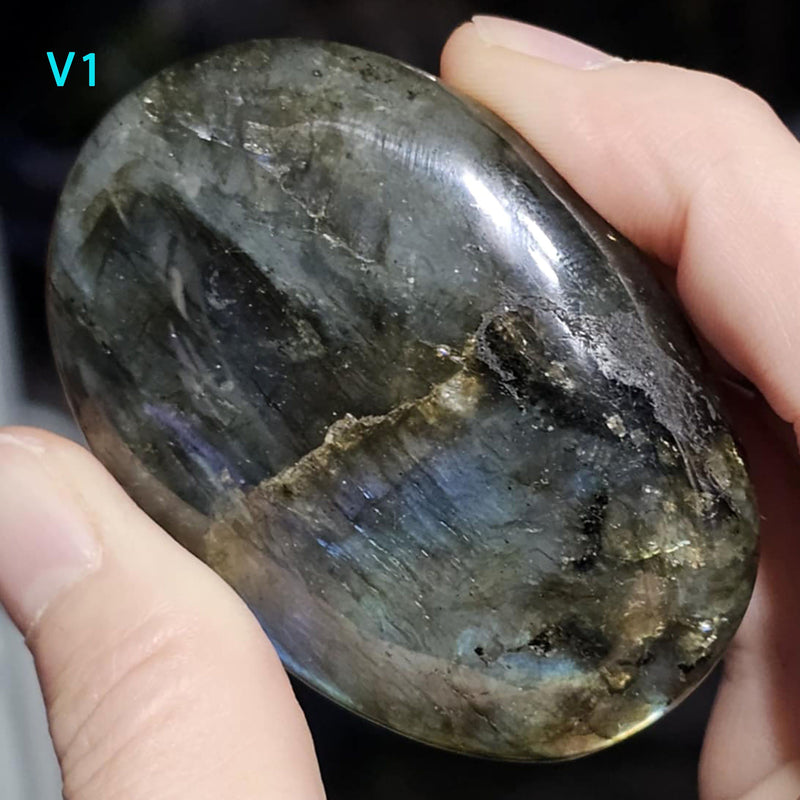 Palm Stone - Labradorite 1.75" x 2.5" (Medium)