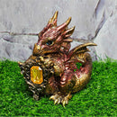 Figurine bébé dragon - Pierre précieuse en cuivre 4,5"