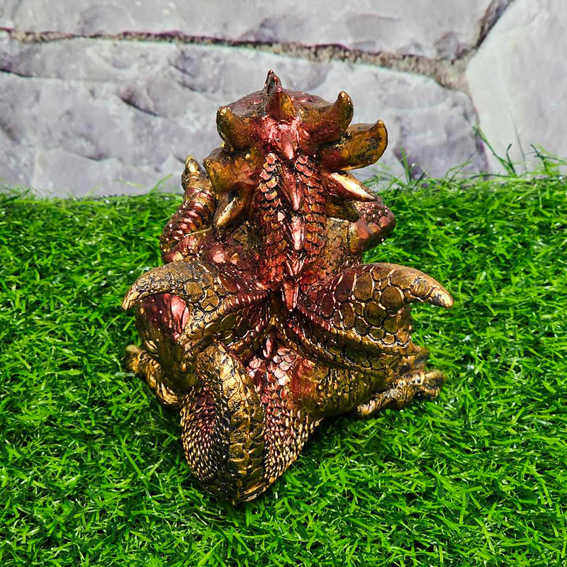 Baby Dragon Figurine - Copper Gemstone 4.5"