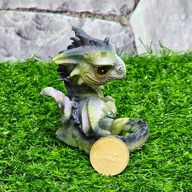 Baby Dragon Figurine - Watching - 3.25" High