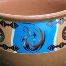 Pot de nettoyage de fumée - Thème autochtone brun 3,5" x 3"