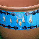 Pot de nettoyage de fumée - Thème autochtone brun 3,5" x 3"