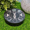 Boîte en Pierre à Savon - Déesse de Lune Ronde et Phases 5"