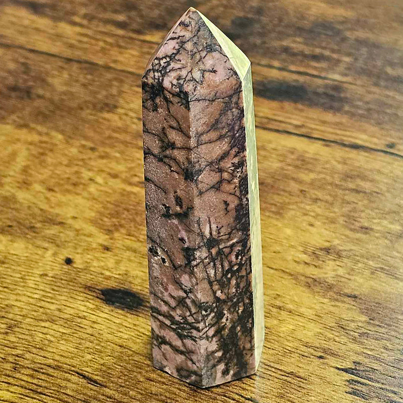 Rhodonite Polished Obelisk (3" to 4" Height)