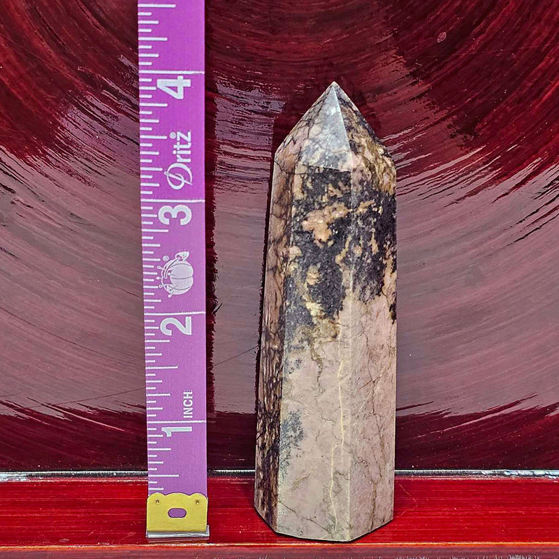 Rhodonite Polished Obelisk (3" to 4" Height)