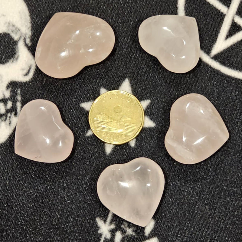 Puffy Heart - Rose Quartz (Mini 0.75" to 1.5")