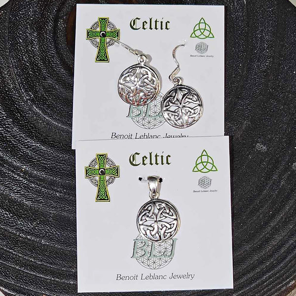 Sterling Silver Earrings and Pendant - Celtic Knot