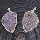 Grape Agate Wire Wrapped Pendant - 1" to 2"