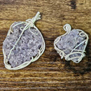 Grape Agate Wire Wrapped Pendant - 1" to 2"
