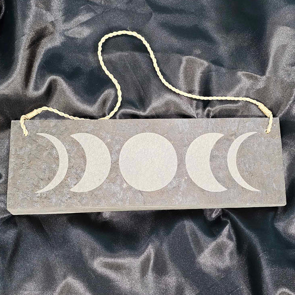 Stone Wall Hanging - Moon Phases 4" x 12"