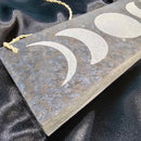 Tenture murale en pierre - Phases de lune 4" x 12"