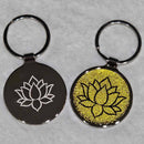 Keychain - Gold Lotus 1.75"