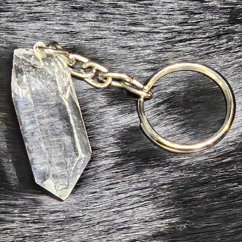 Keychain - Rough Point Crystal 1"