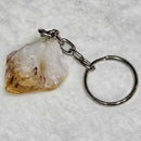 Porte-clés - Citrine brute pointe 1"