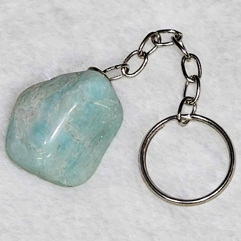 Porte-clés - Pierre roulée - Amazonite - 0,75" à 1,5"