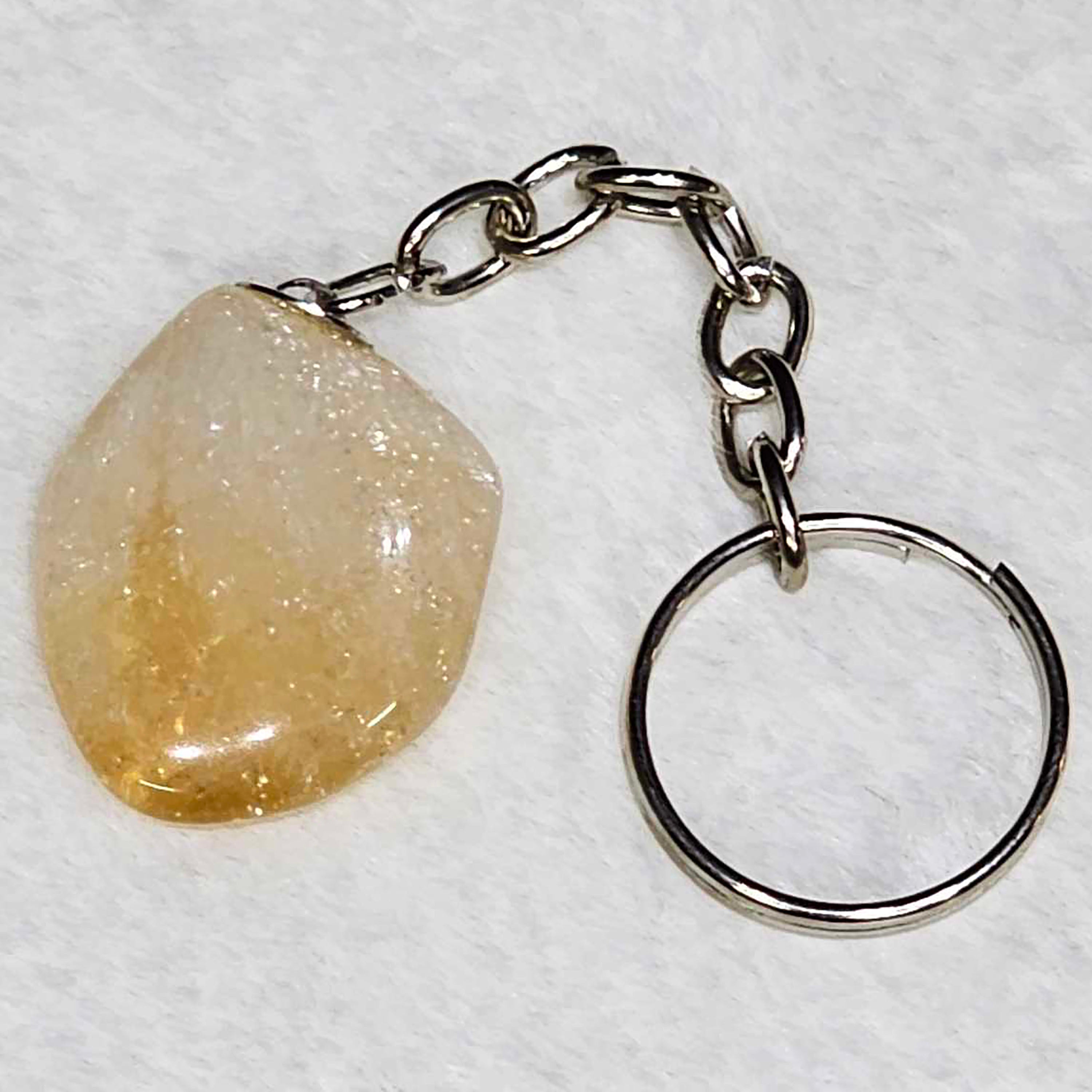 Keychain - Tumbled Stone - Citrine - 0.75