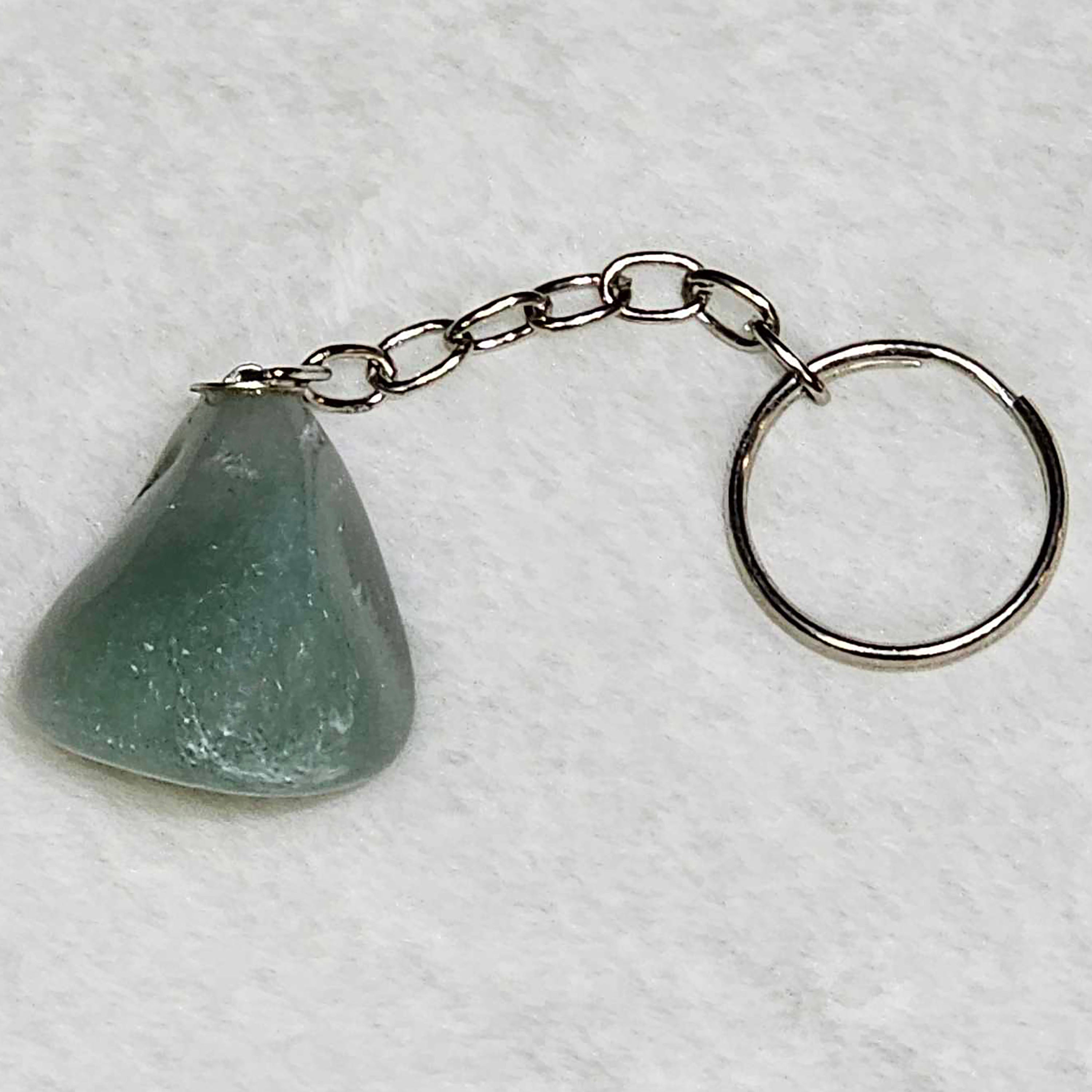 Keychain - Tumbled Stone - Green Aventurine - 0.75