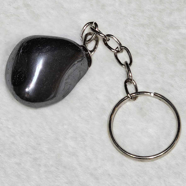 Keychain - Tumbled Stone - Hematite - 0.75" to 1.5"