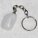 Keychain - Tumbled Stone - Milky Quartz - 0.75" to 1.5"