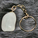 Keychain - Tumbled Stone - Milky Quartz - 0.75" to 1.5"