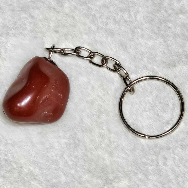 Keychain - Tumbled Stone - Red Jasper - 0.75" to 1.5"