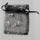 Sac à cordon en organza avec étoiles - 3,5" x 4,5" (plusieurs couleurs)