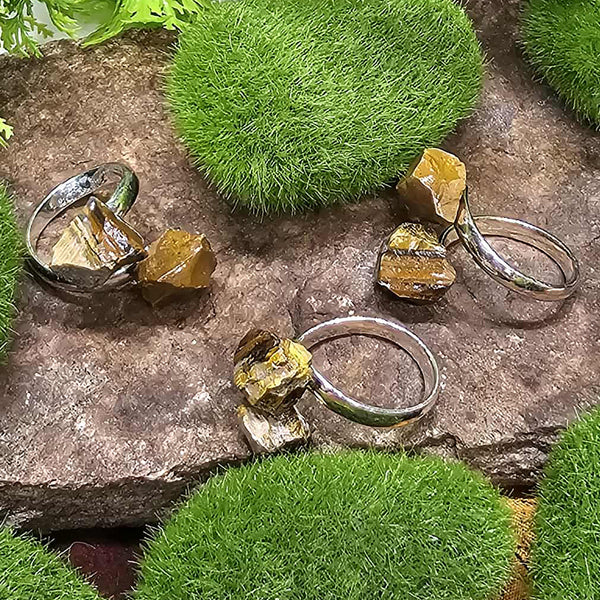 Ring - Rough Tigers Eye (Adjustable)