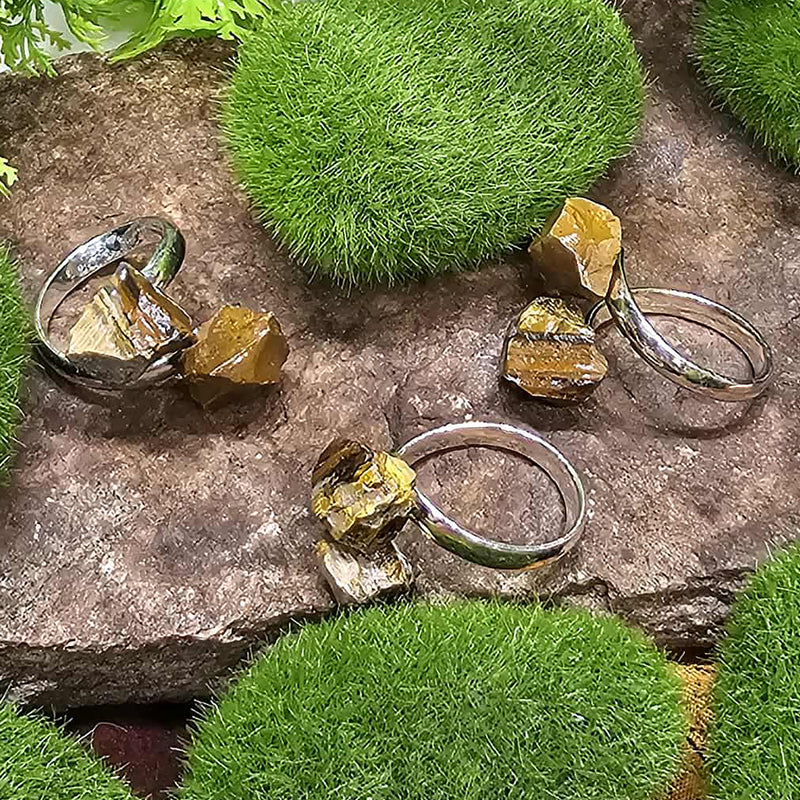 Ring - Rough Tigers Eye (Adjustable)