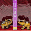 Tigers Eye Carved Elephant - Appx. 1.5" by 1.25" Tall