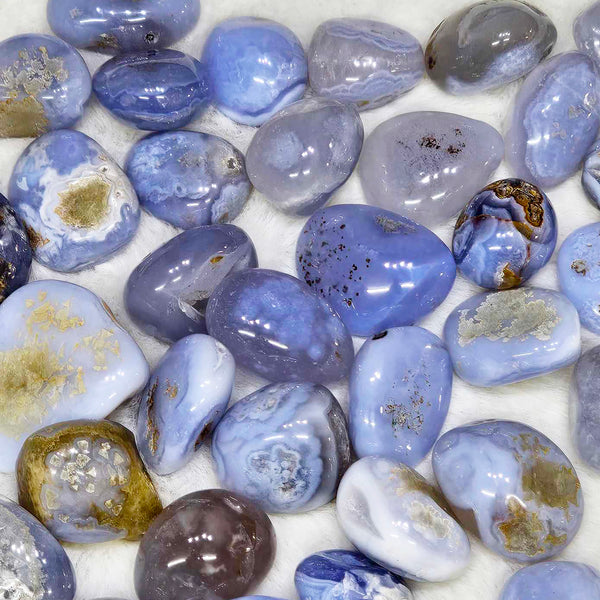 Blue Chalcedony Tumbled Stone