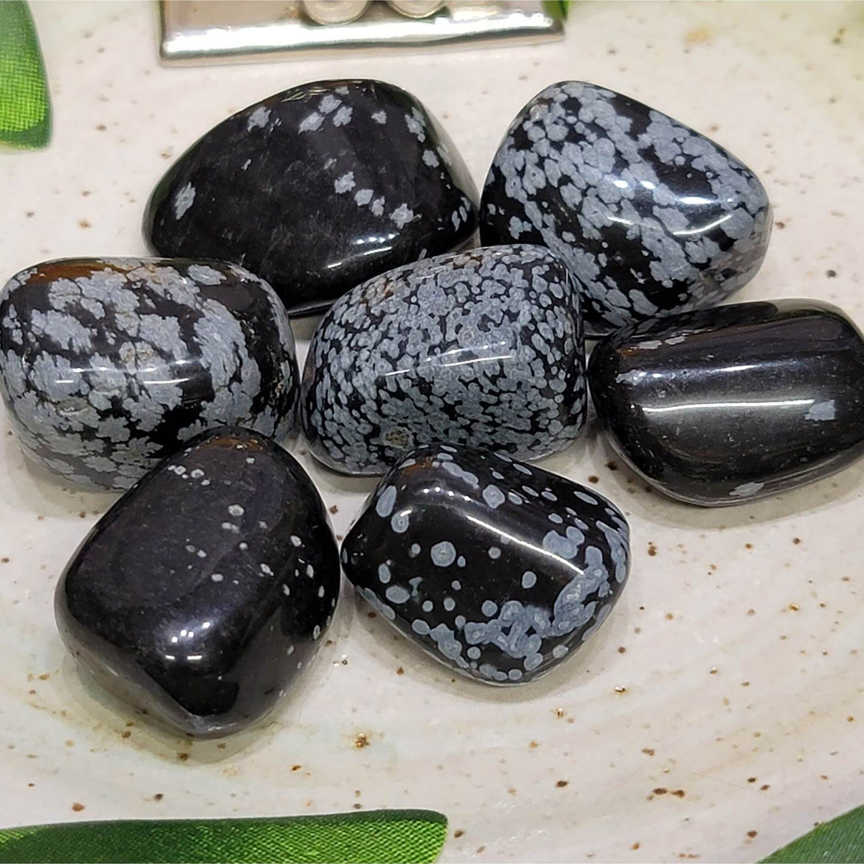 Snowflake Obsidian Tumbled Stone