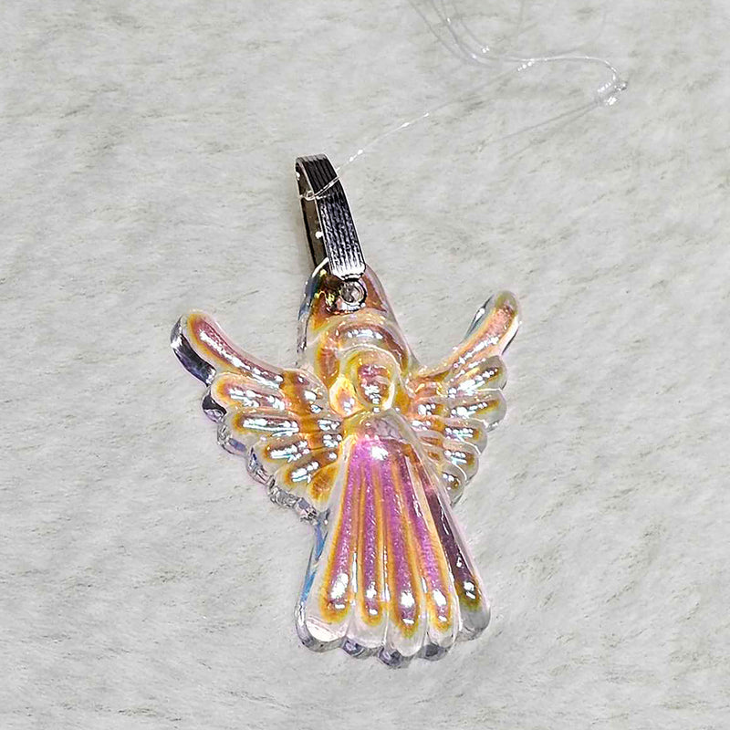 Aurora Borealis Crystal Angel Pendant - 35mm