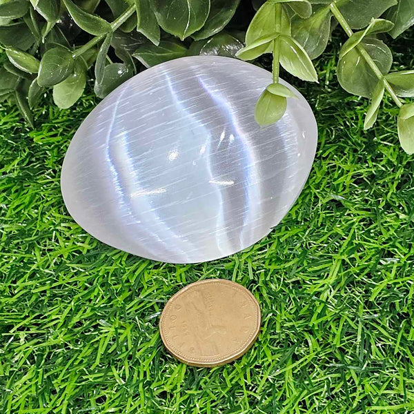 Selenite Palm Stone - 3"