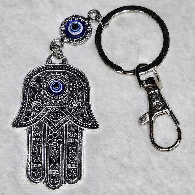 Keychain - Evil Eye Protection & Fatima Hand - 5.5"