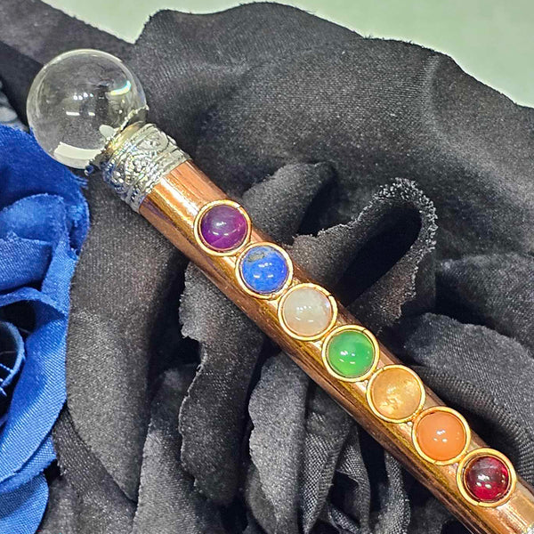 Copper Chakra Mini Healing Wand - Approx. 4.5" Long
