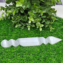 Conception en spirale de baguette de sélénite - Env. 8" de longueur