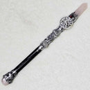 Wand - Rose Quartz Point with Raven - 10"