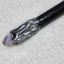 Wand - Amethyst Point with Triple Moon - 10"