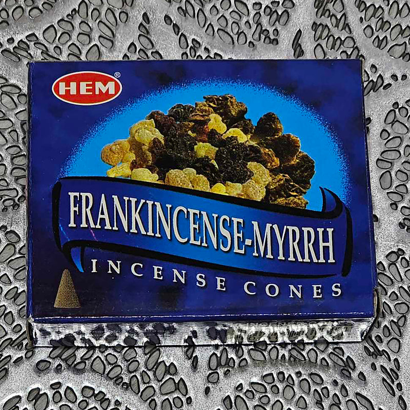 HEM Frankincense & Myrrh Incense Cones (Box of 10)