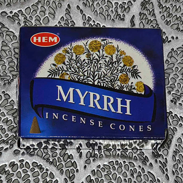 Cônes d'encens Myrrhe HEM (Boîte de 10)