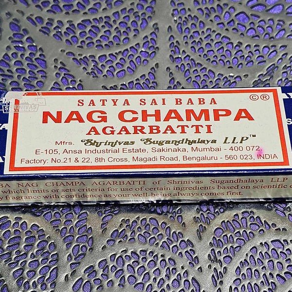 Satya - Nag Champa - Encens Agarbatti - 15 Grammes