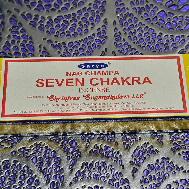 Satya - Seven Chakra Incense - 15 Grams