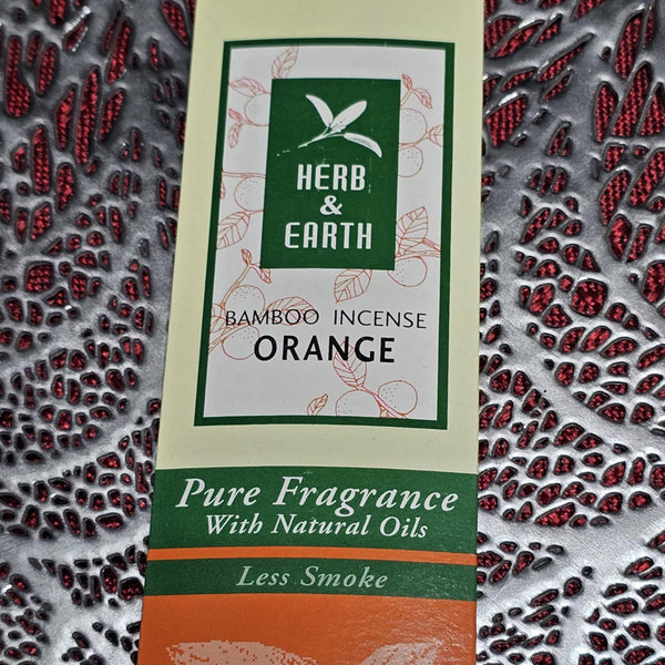 Herb & Earth - Orange - Incense Sticks (20 Per Pack)