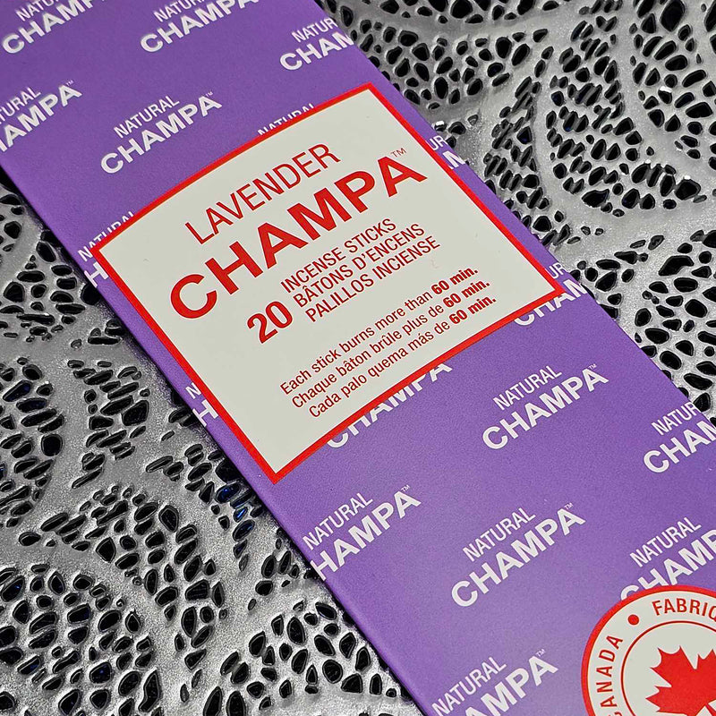 Natural Champa Incense Sticks - Lavender (20 Sticks)